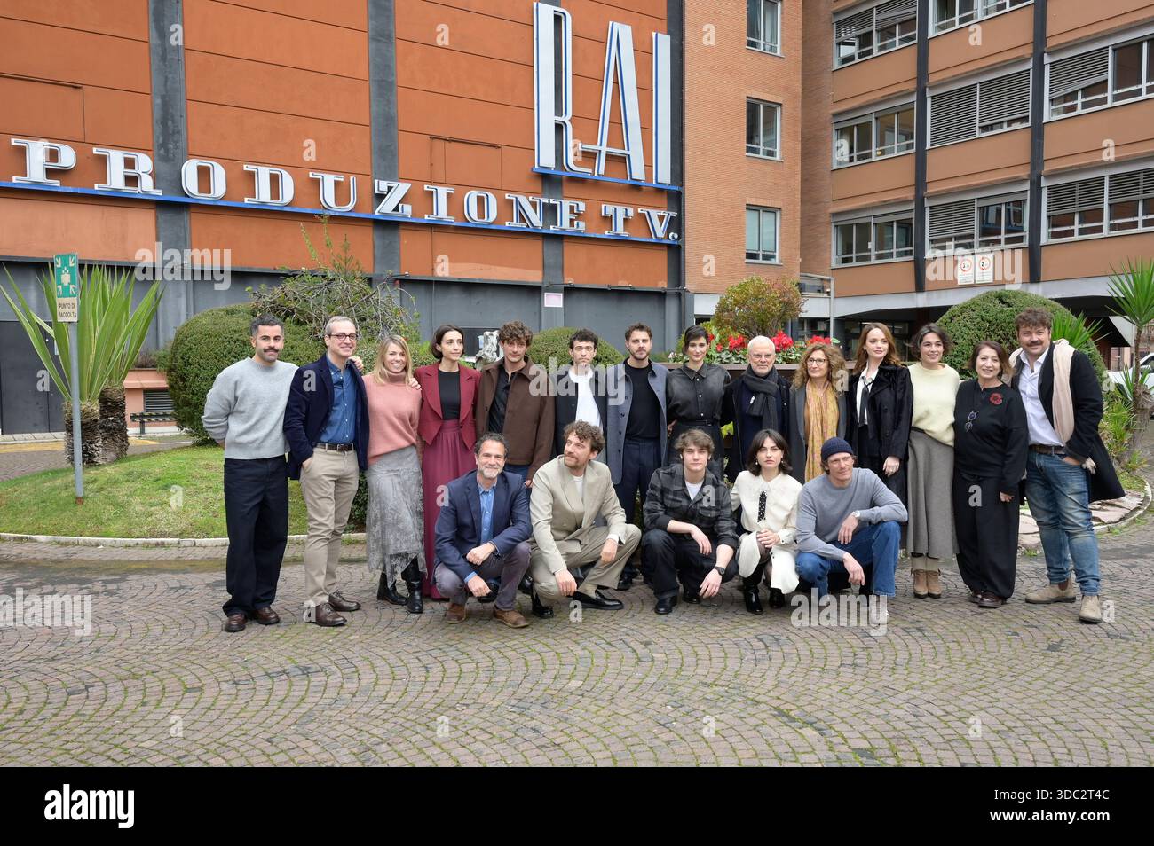 Cast of Prima di noi attend the photocall of Rai tv series Prima di noi ...
