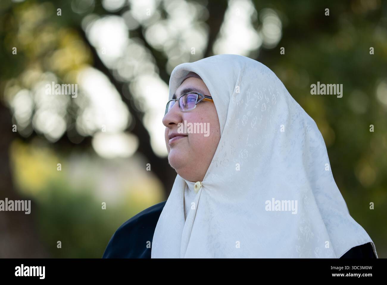 Beautiful Woman Wearing Hijab in The Park. High quality photo Stock Photo