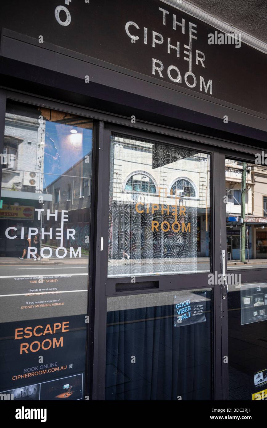 The Cypher room, King Street, Newtown, a shabby chic inner west suburb, Sydney, NSW, Australia Stock Photo