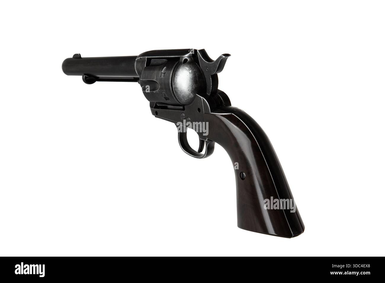 Classic wild west revolver handgun isolated on white background Stock ...