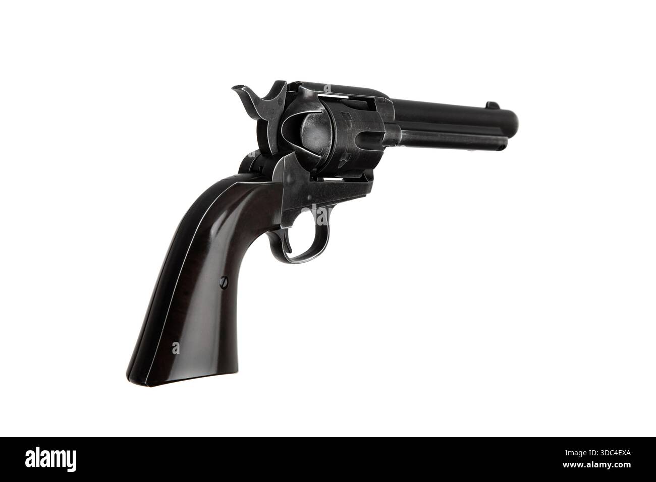 Classic wild west revolver handgun isolated on white background Stock ...