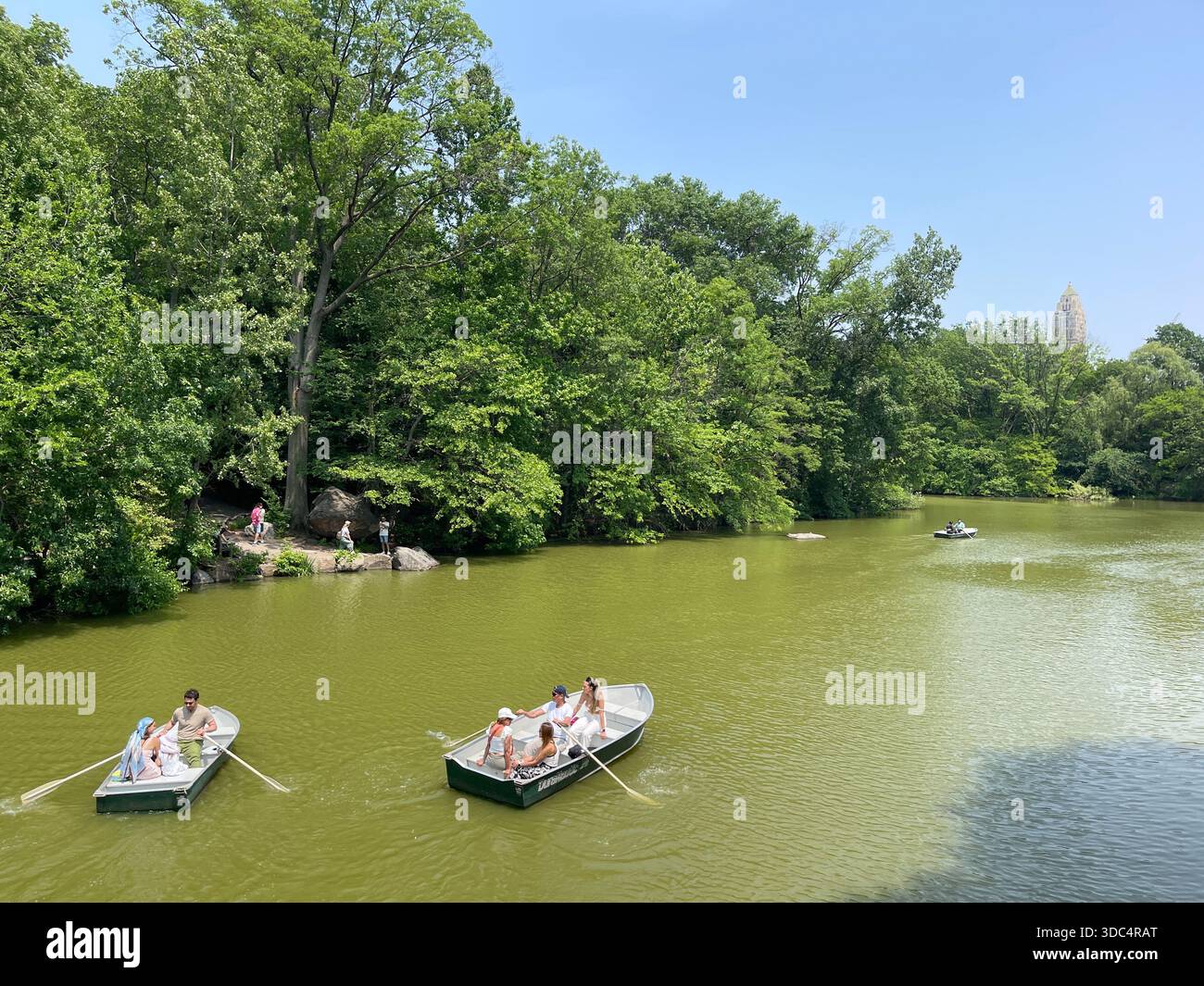 Everyday life in Manhattan, where urban energy meets pockets of green and calm. - Smartphone Captured Stock Image