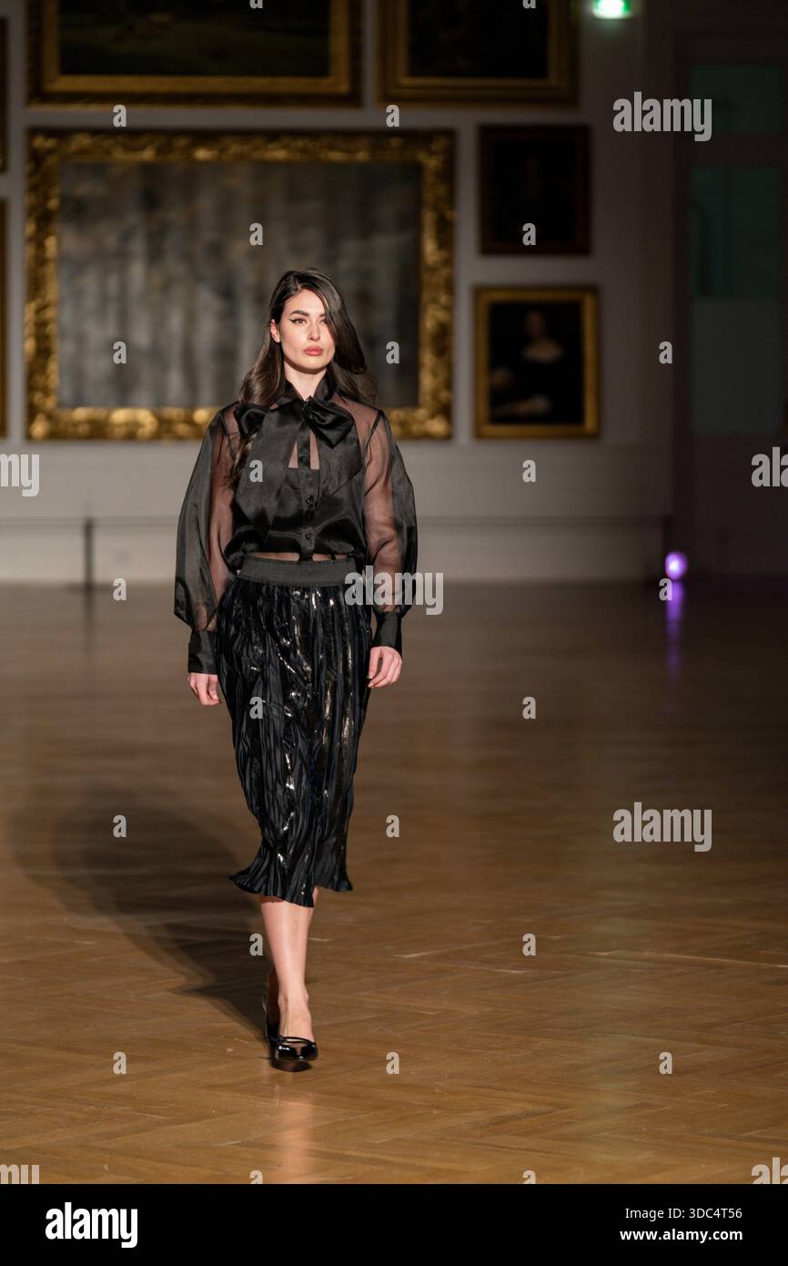 Rome, Italy – Models on the runway during a fashion show dedicated to ...
