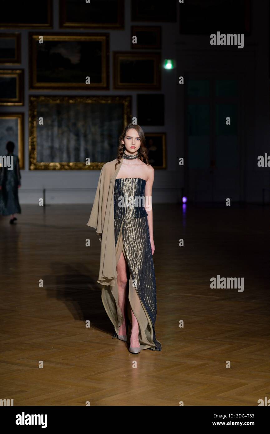 Rome, Italy – Models on the runway during a fashion show dedicated to ...