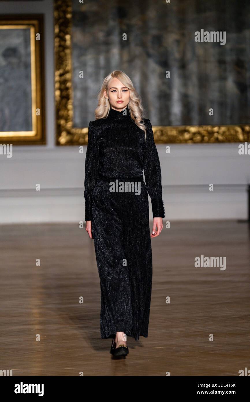 Rome, Italy – Models on the runway during a fashion show dedicated to ...