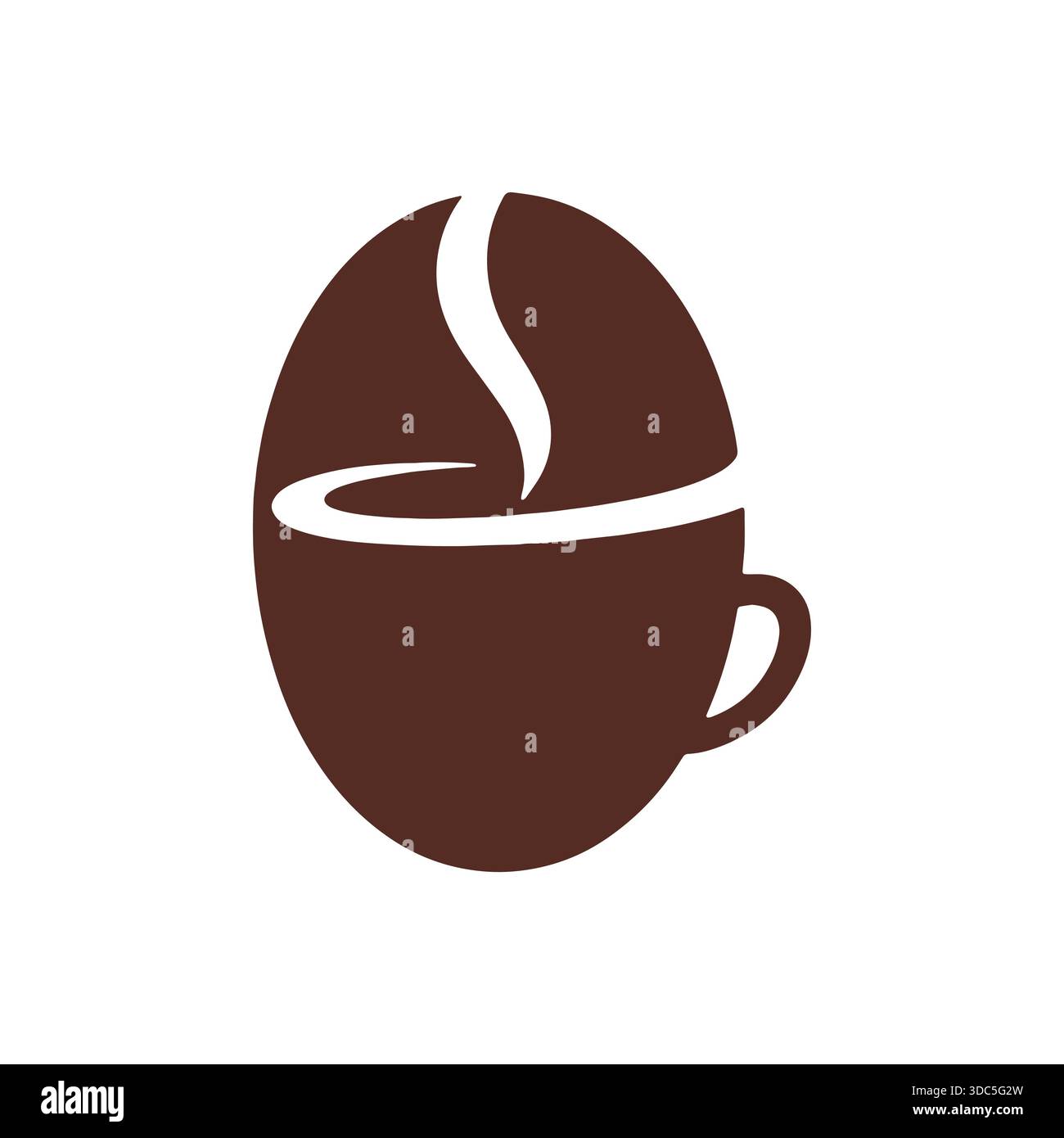 Abstract Coffee Bean Cup Logo Vector Stock Vector