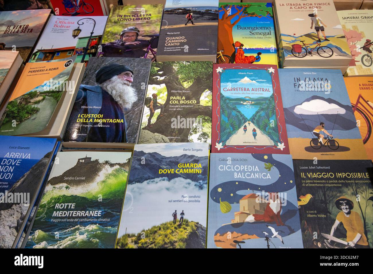 Ediciclo books for sale, National Fair of Small and Medium Publishing 2025, Rome, Italy Stock Photo