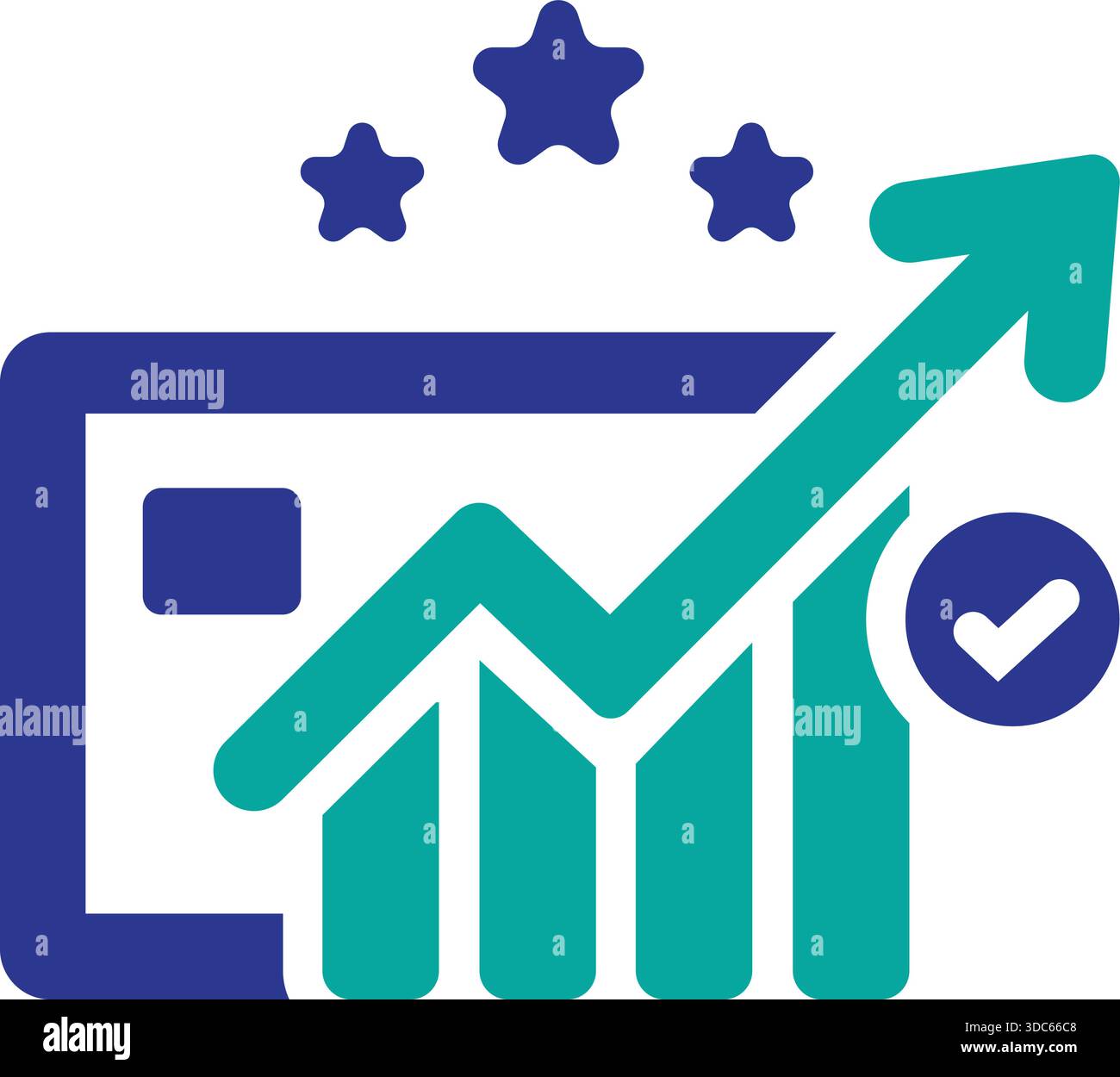 Growth Chart Analytics Business Logo Design Success Icon Vector Template Stock Vector
