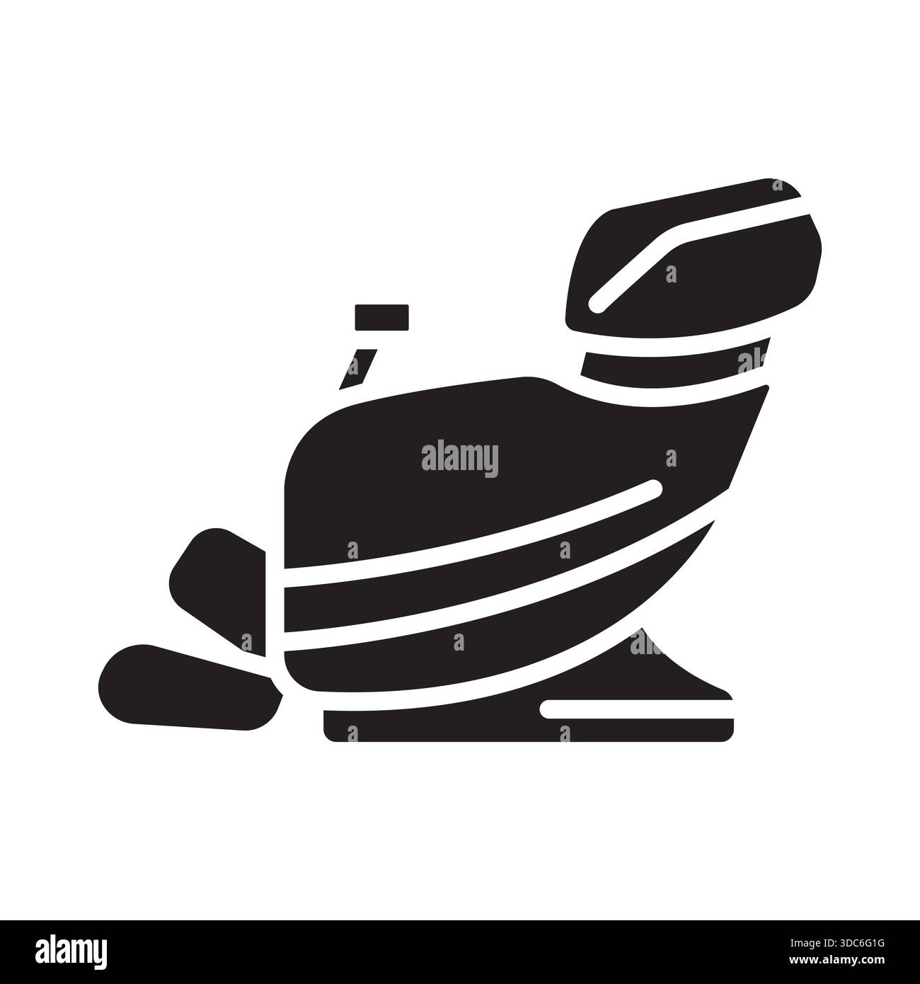 massage chair color flat icon for digital and print projects. Minimal ...