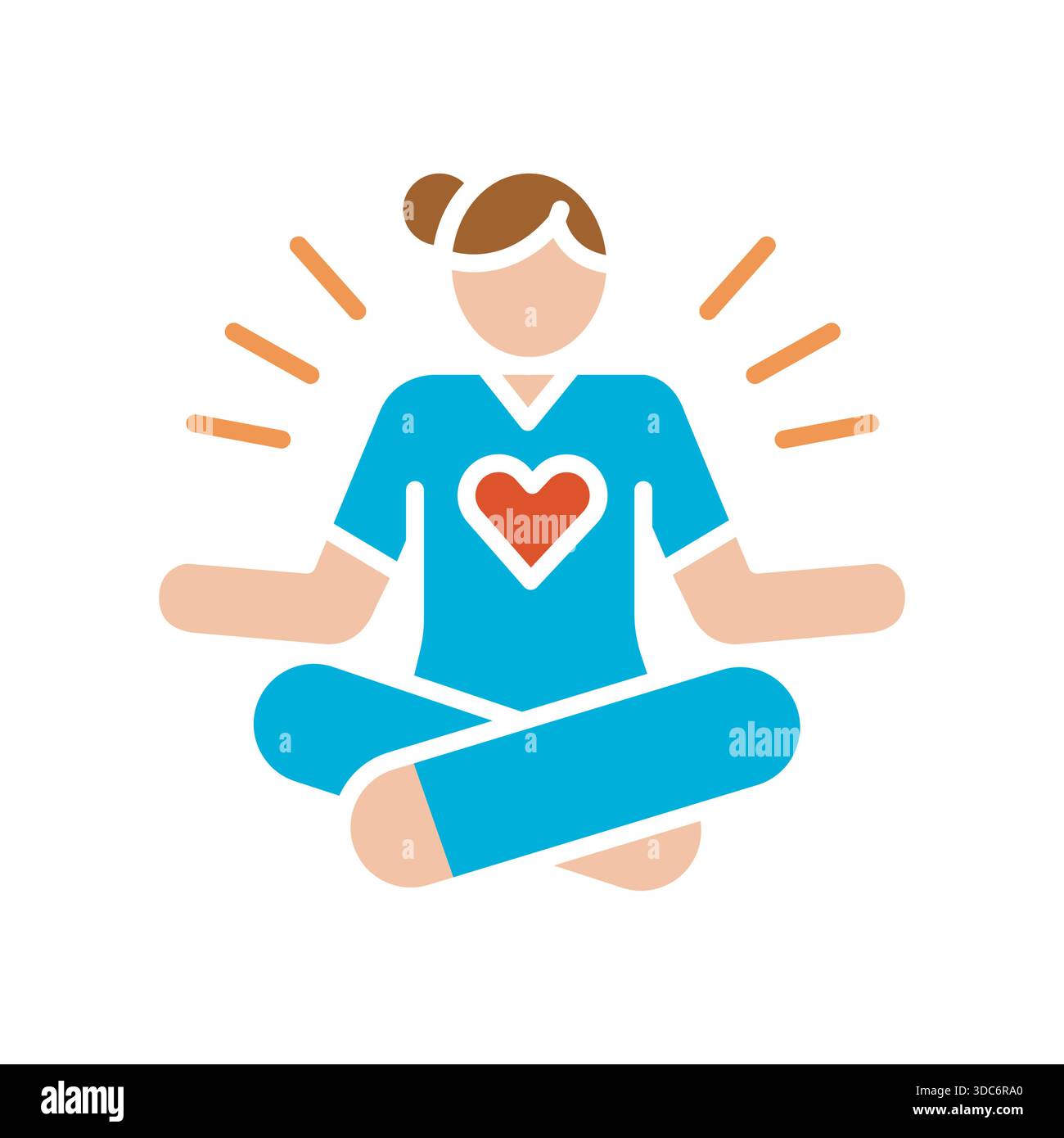 Slow living color flat icon. Vector isolated element. Editable stroke. Stock Vector