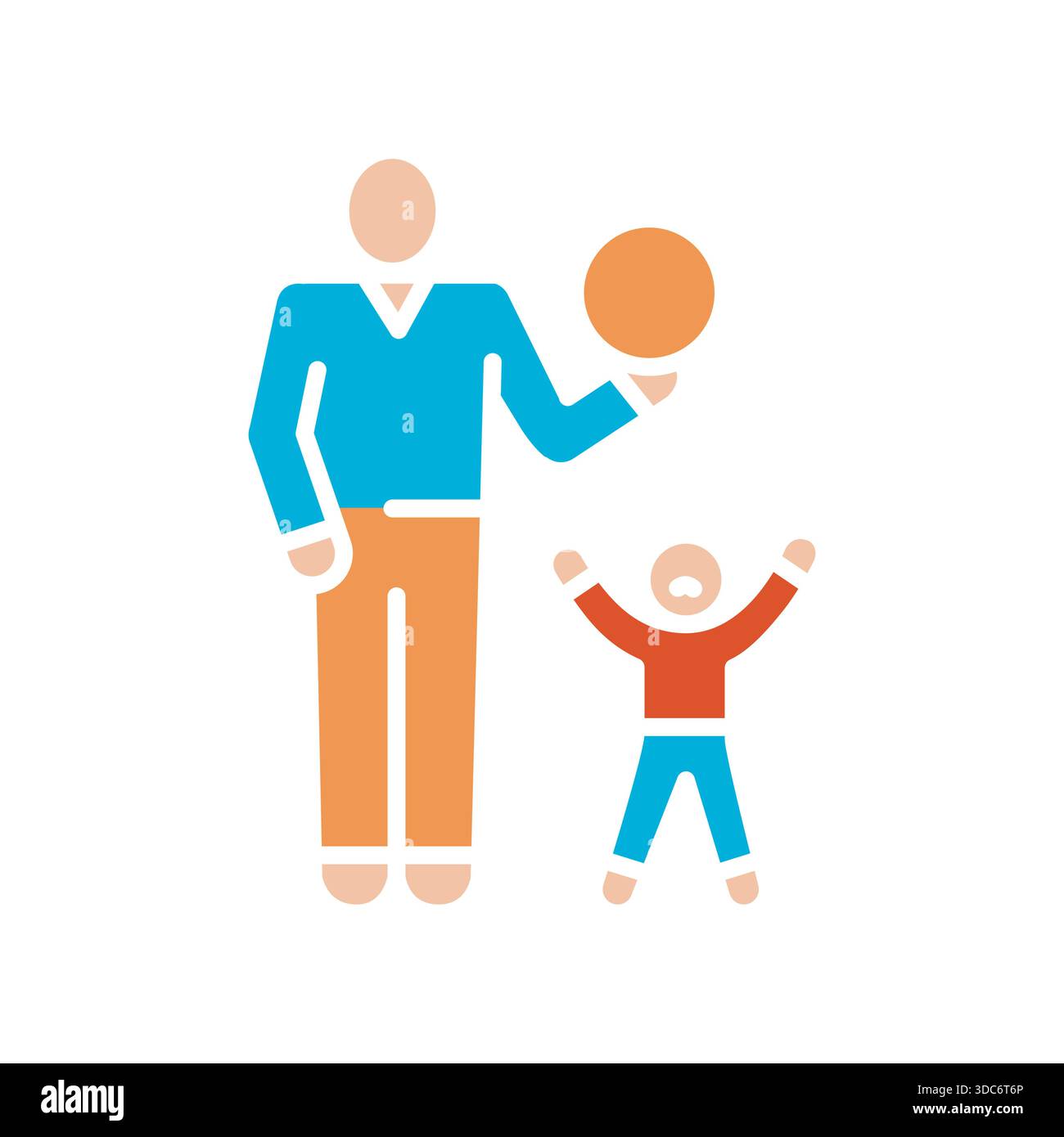 slow parenting color flat icon. Vector isolated element. Editable stroke. Stock Vector