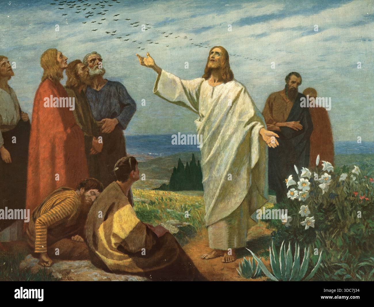 Scene From The Biblical Story Jesus Says Look At The Birds Of The scene-from-the-biblical-story-jesus-says-look-at-the-birds-of-the