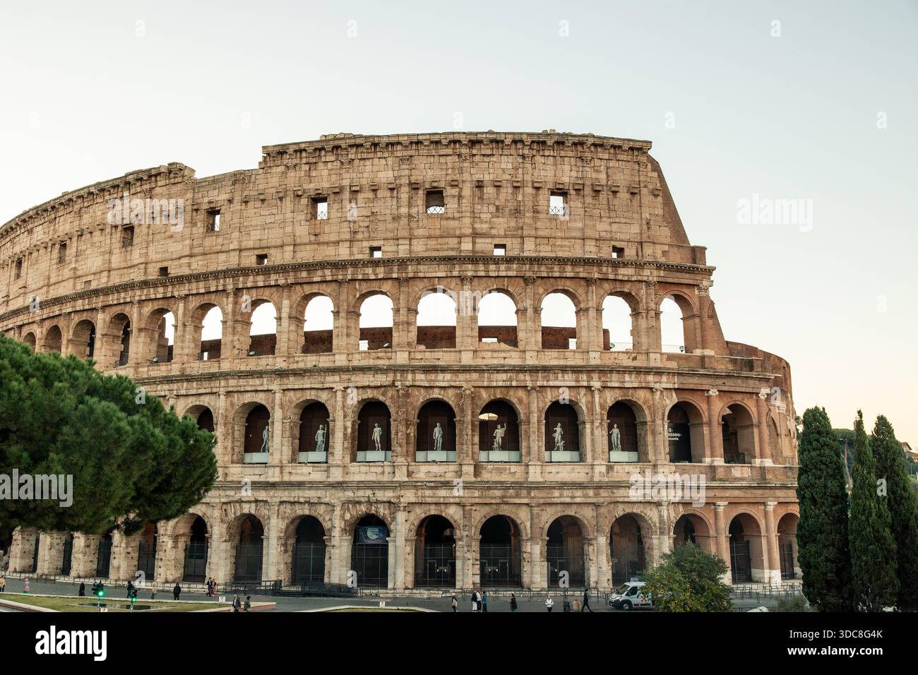Colosseum, an ancient Roman amphitheater in Italy, showing its iconic ...