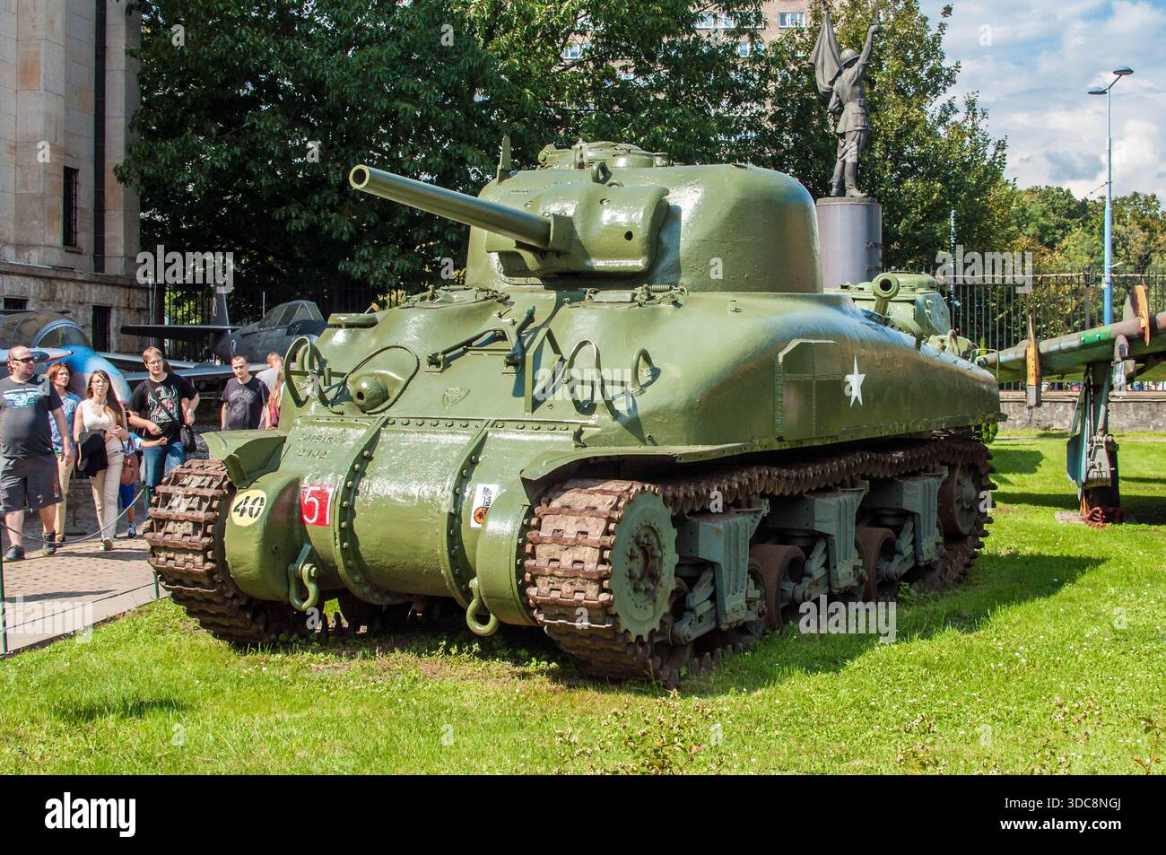 World War II era tank displayed outdoors at the Polish Army Museum in ...