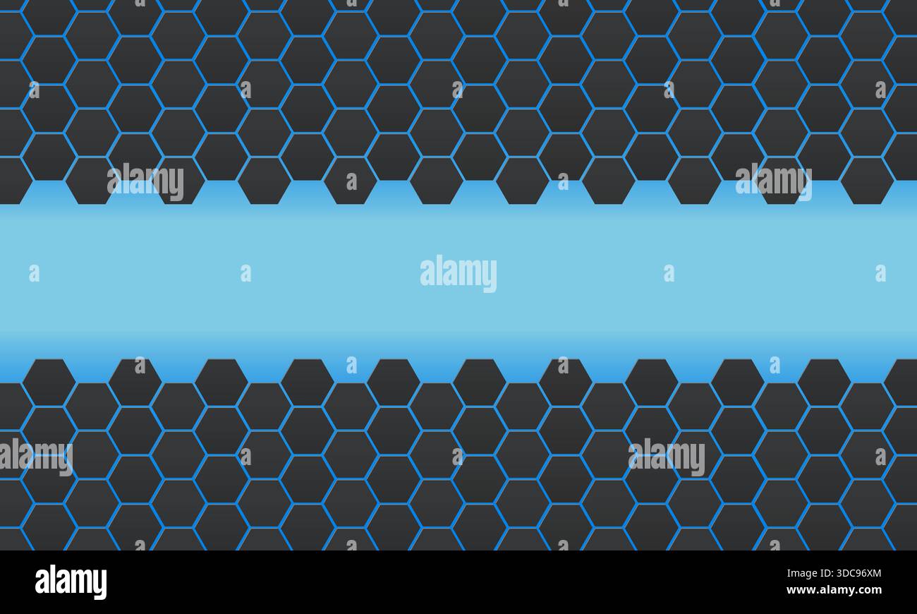 Vector abstract blue background with black gradient hexagons Stock ...