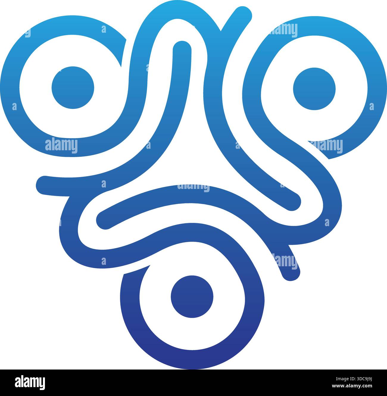 Abstract Triangle Swirl Logo Design Creative Geometric Shape Icon Vector Template Stock Vector