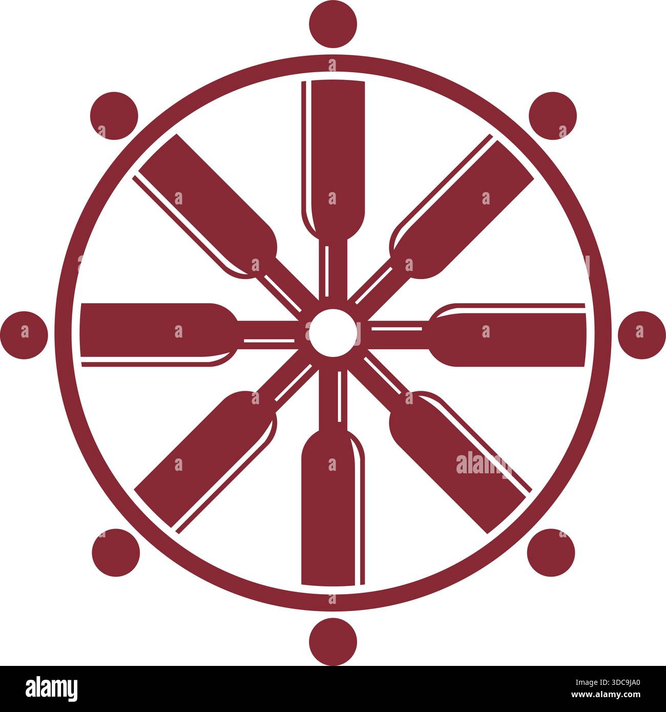 Abstract Circle Wheel Icon Connection Network Logo Design Modern Vector Template Stock Vector