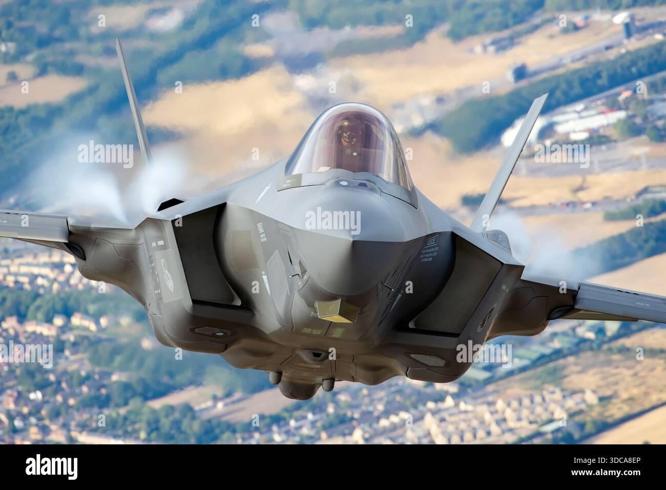 F30 Raptor A Lockheed Martin F-35 Lightning II is shown in a close-up air-to-air ...