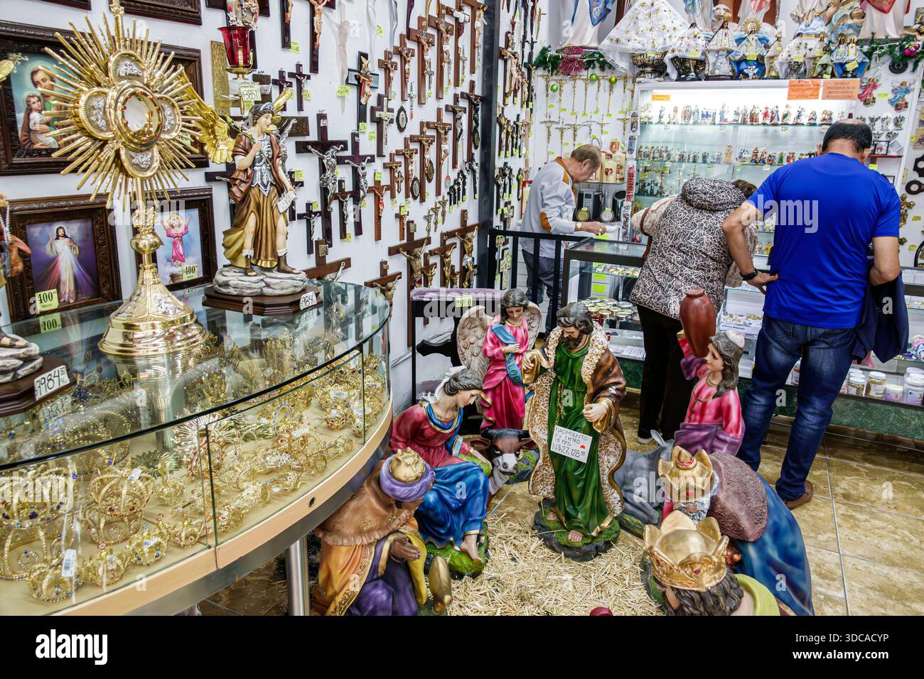 Puebla Mexico,historic Centro historico center centre,religious goods ...