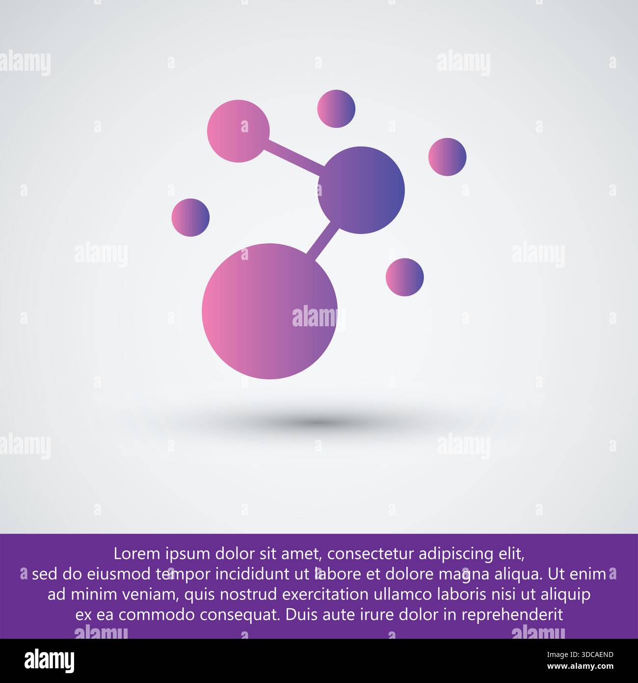 Abstract Molecule Connection Logo for Science and Technology Stock Vector