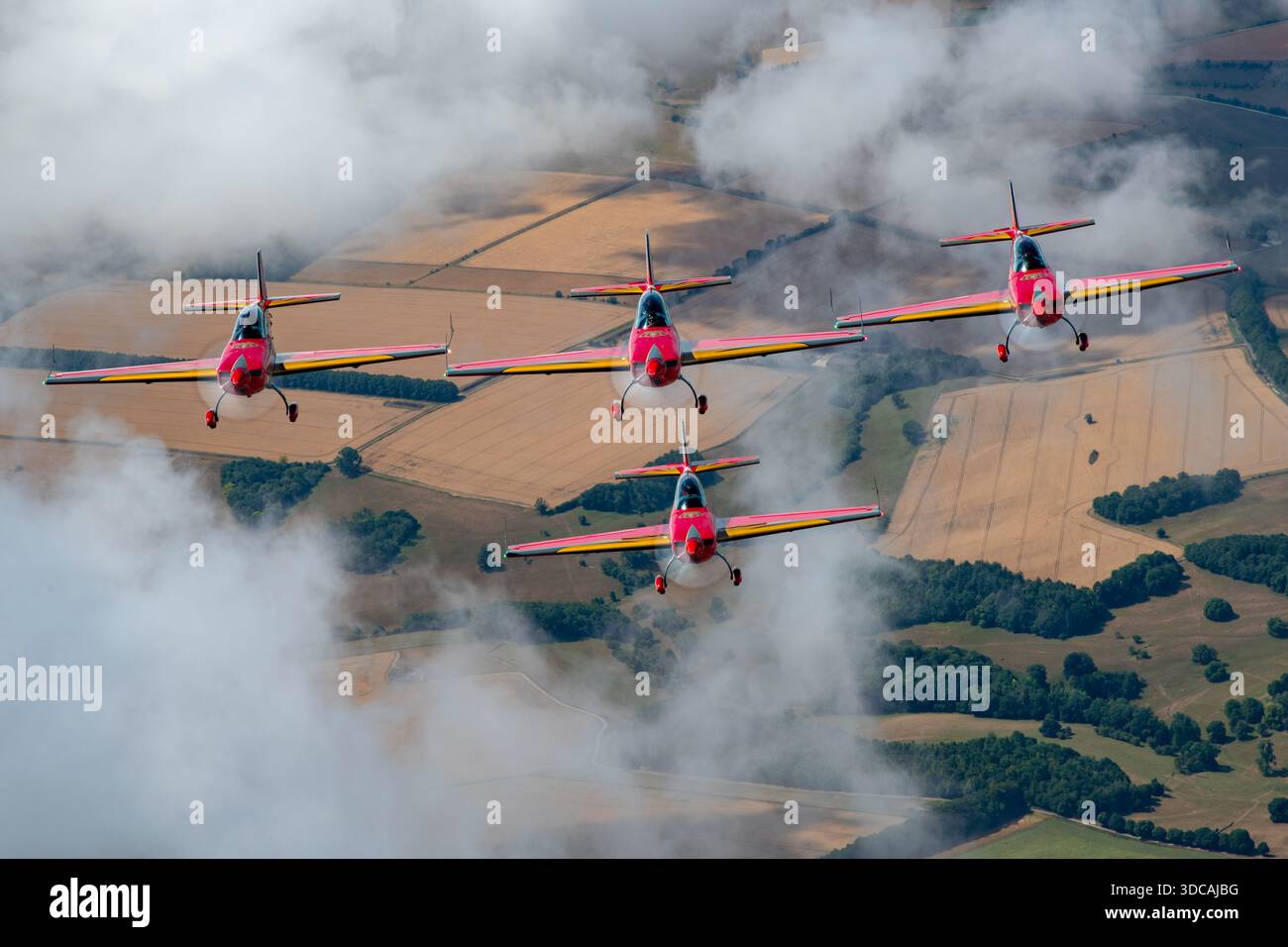 Two Royal Jordanian Falcons Extra 330LX aircraft fly in close formation ...