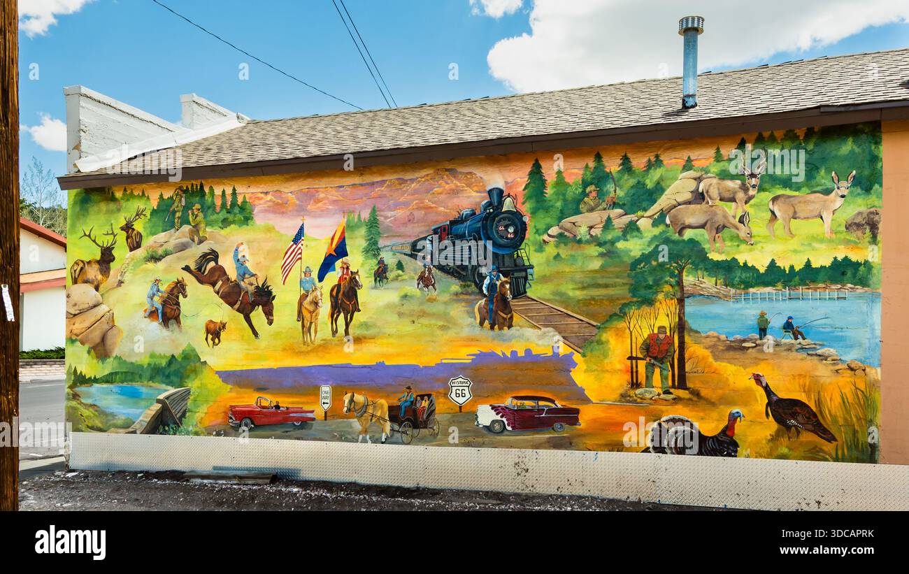 Williams, AZ Route 66 Wall Mural , City of Williams, Arizona, USA