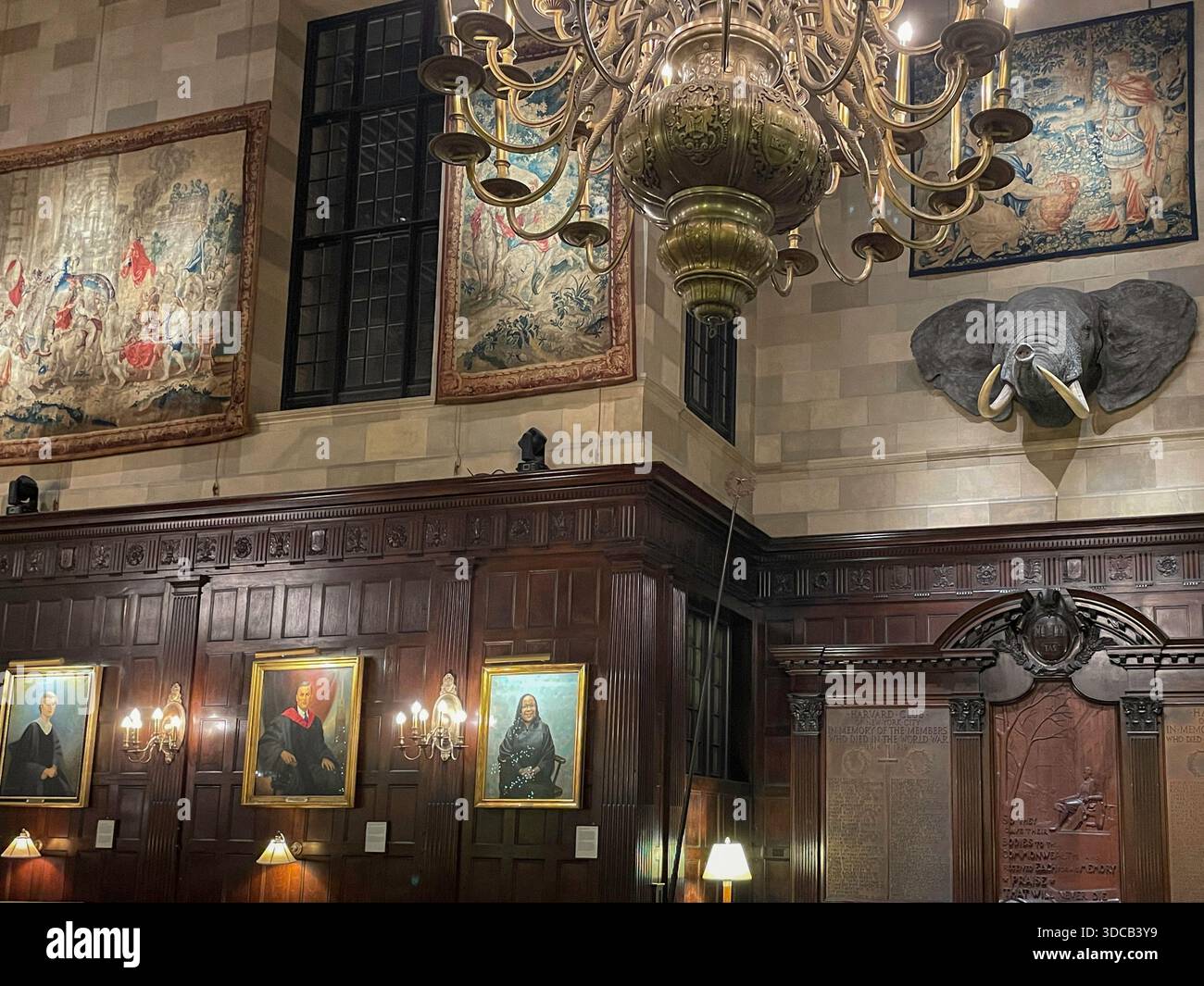 Harvard Hall is a magnificent event space in the Harvard club, 2025, New York City, USA - Smartphone Captured Stock Image
