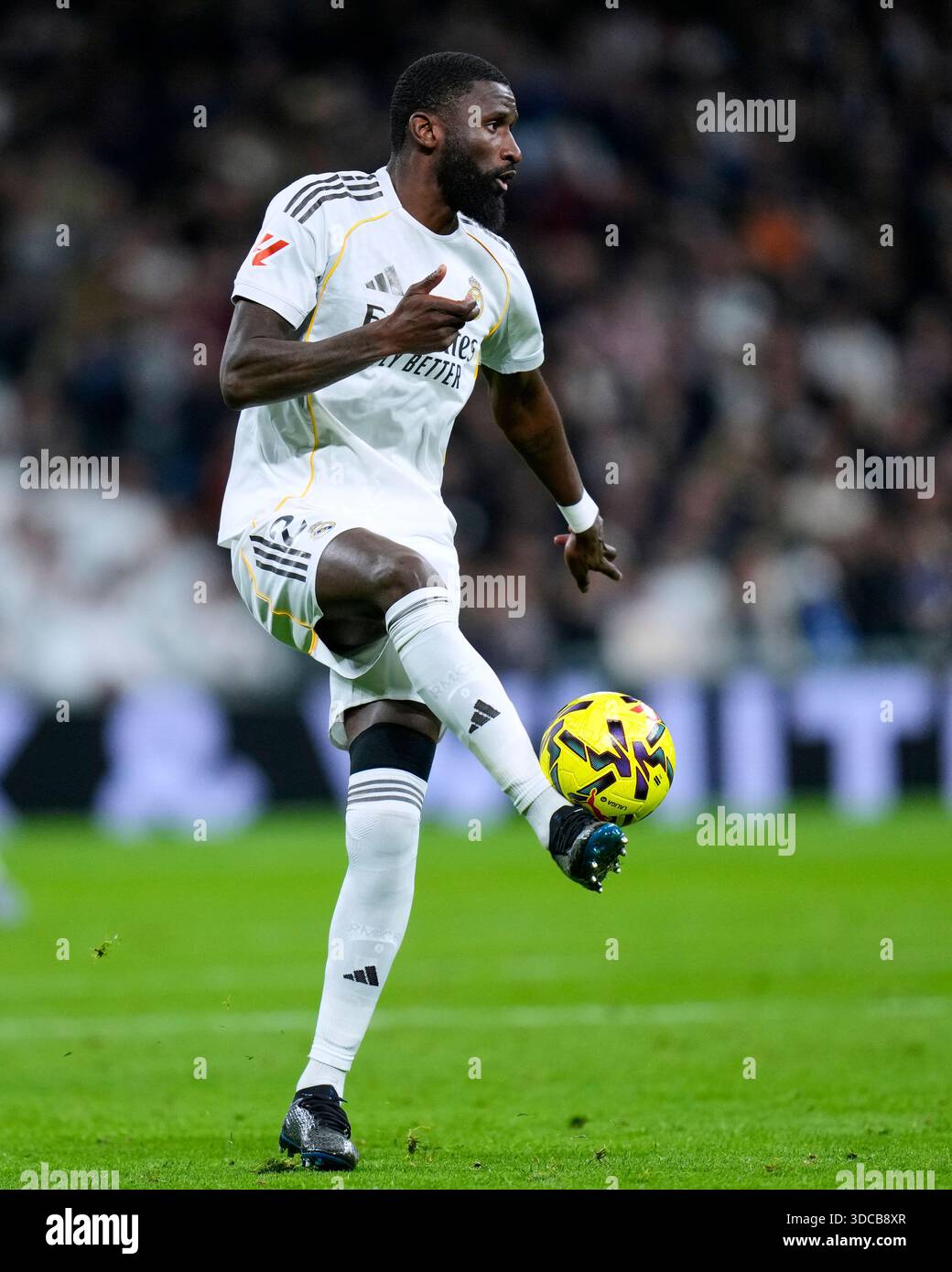 Antonio Rudiger of Real Madrid CF during the La Liga EA Sports match ...