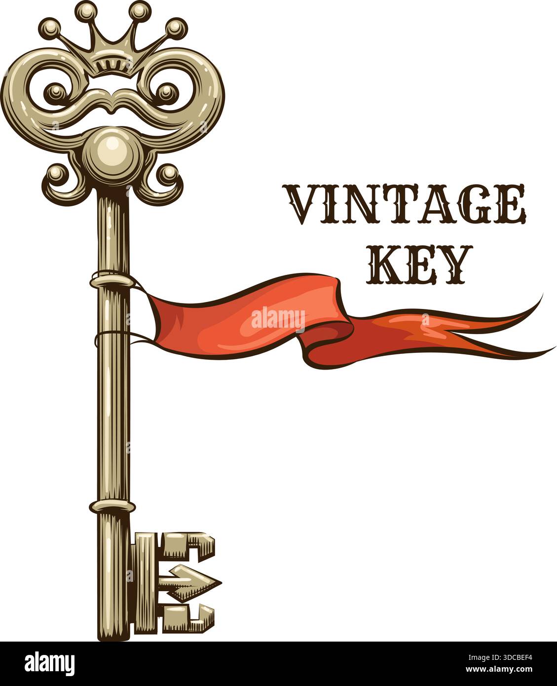 Crown key Stock Vector Images - Alamy