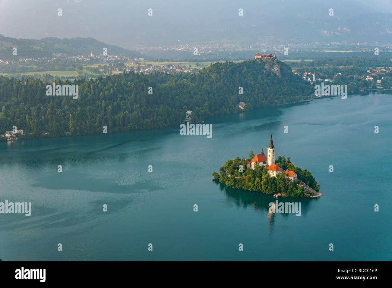 Aerial island golden hour lush hi-res stock photography and images - Alamy