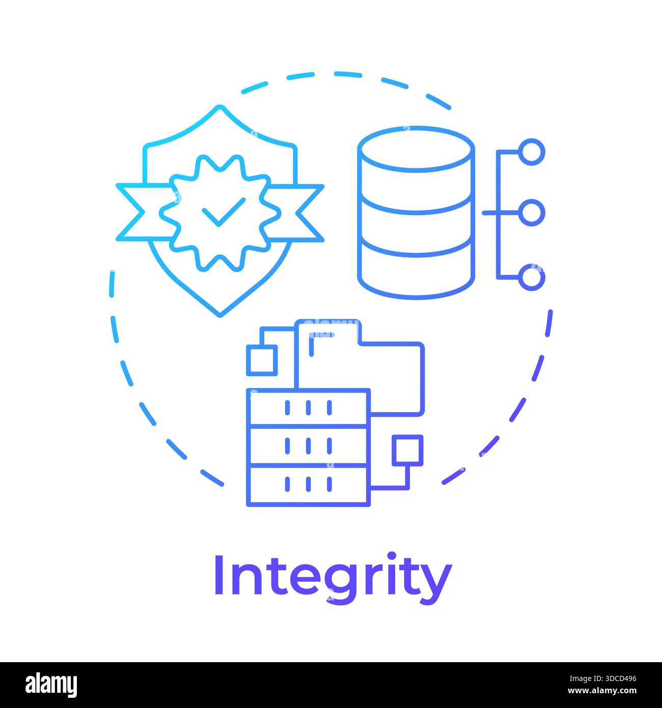 Integrity blue gradient concept icon Stock Vector