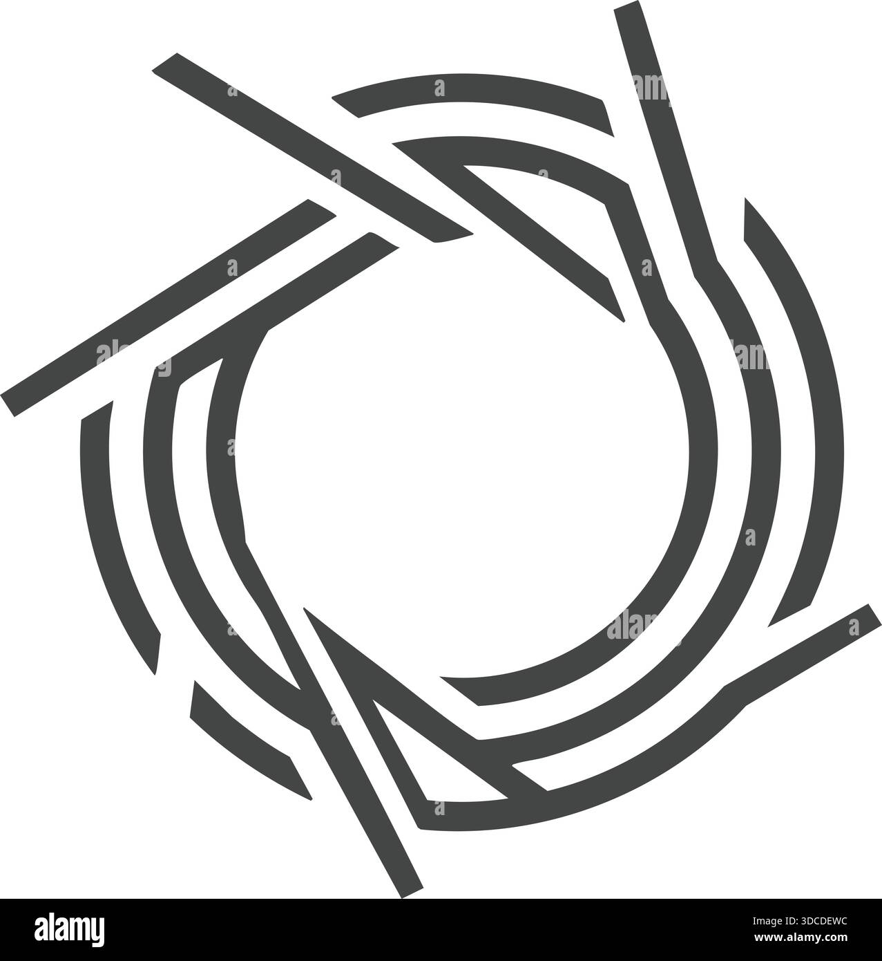 Abstract circular arrows forming a dynamic loop for update or recycle concepts. Stock Vector