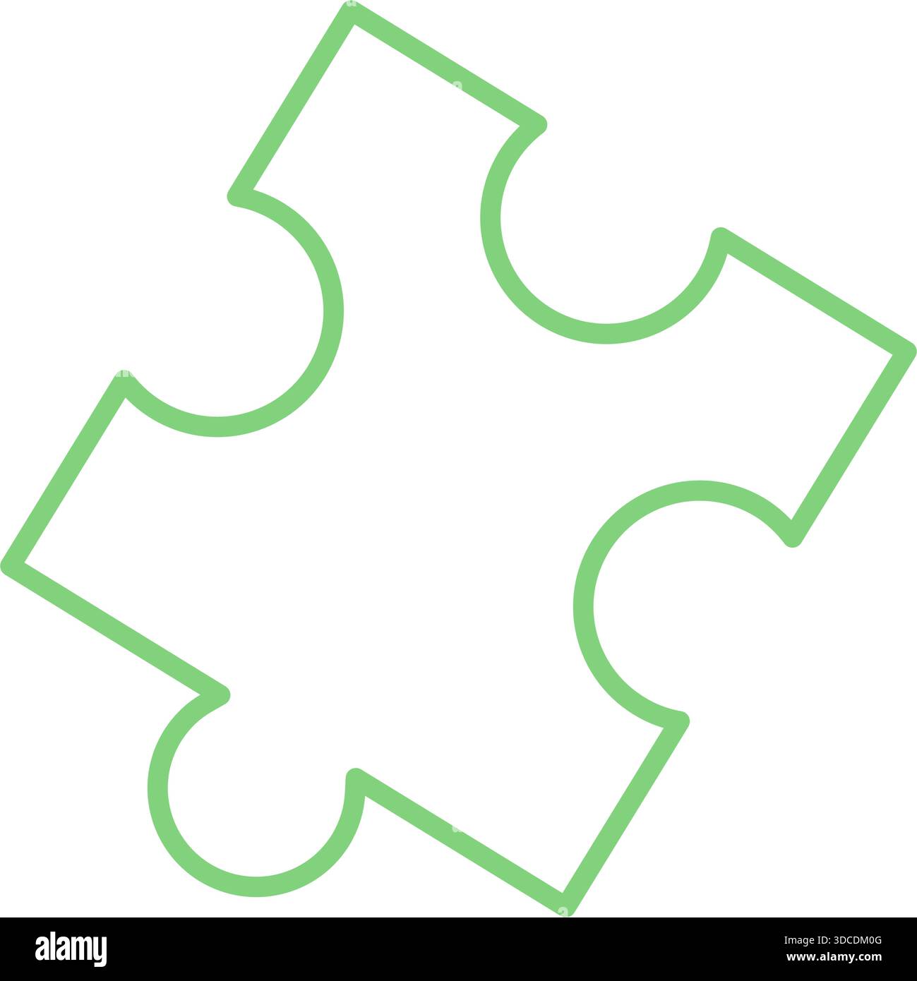 Flat Jigsaw Puzzle Piece Silhouette Stock Vector Image & Art - Alamy