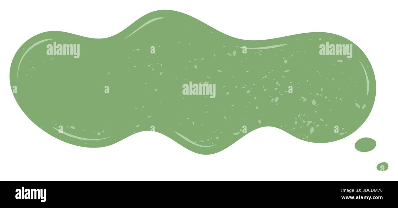 Green Grunge Fluid Speech Cloud Patch Stock Vector