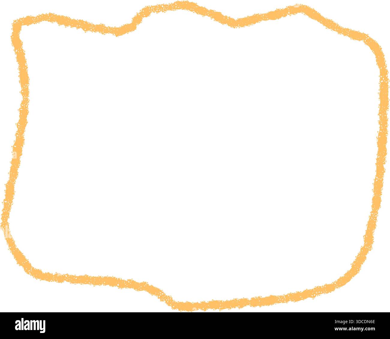 Crayon Squiggle Frame Fluid Shape Box Stock Vector