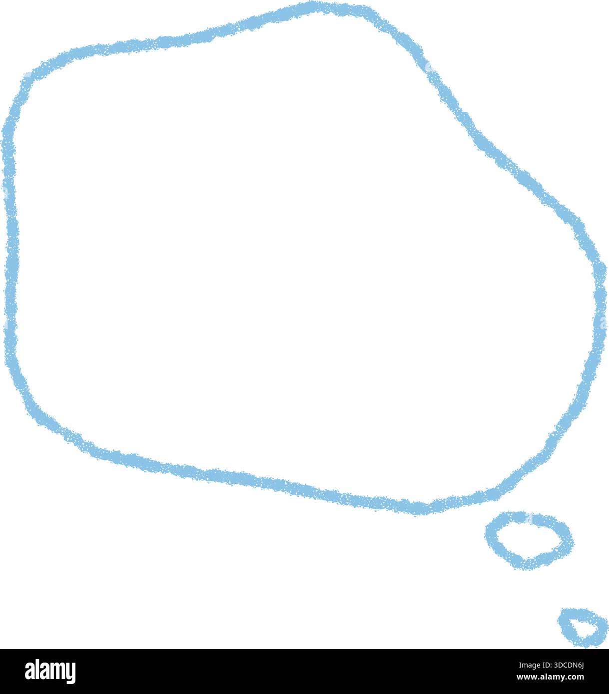 Hand Drawn Chalk Speech Bubble Icon Stock Vector