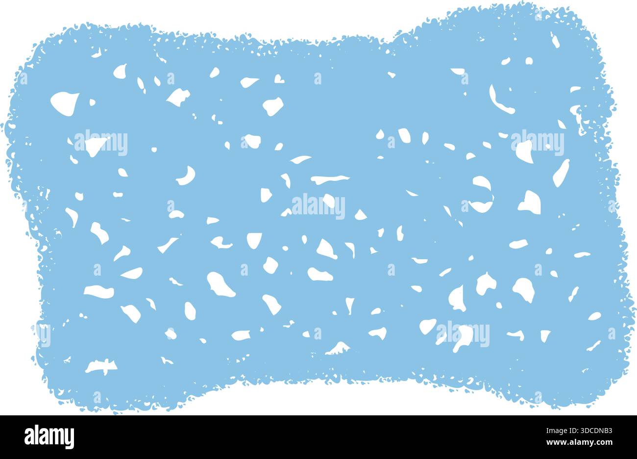 Organic Wavy Crayon Rectangle Frame Patch Stock Vector