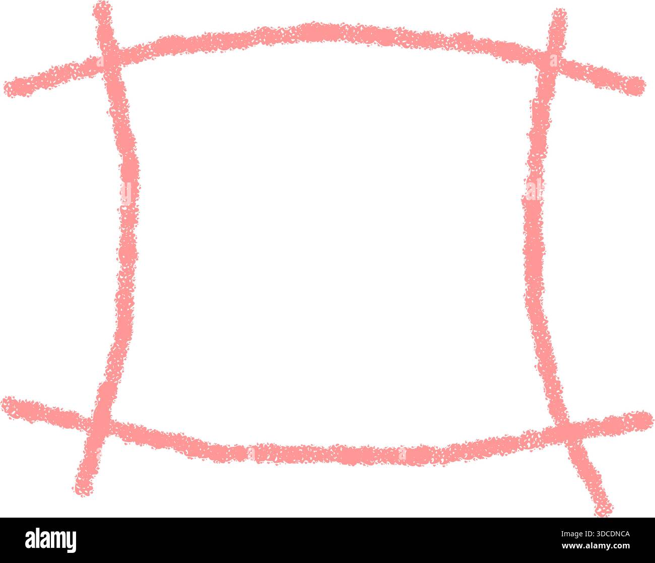 Chalk Outline Rectangle Textbox Frame Stock Vector
