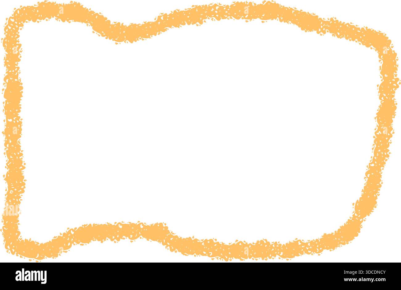 Wavy Crayon Outline Quote Box Frame Stock Vector