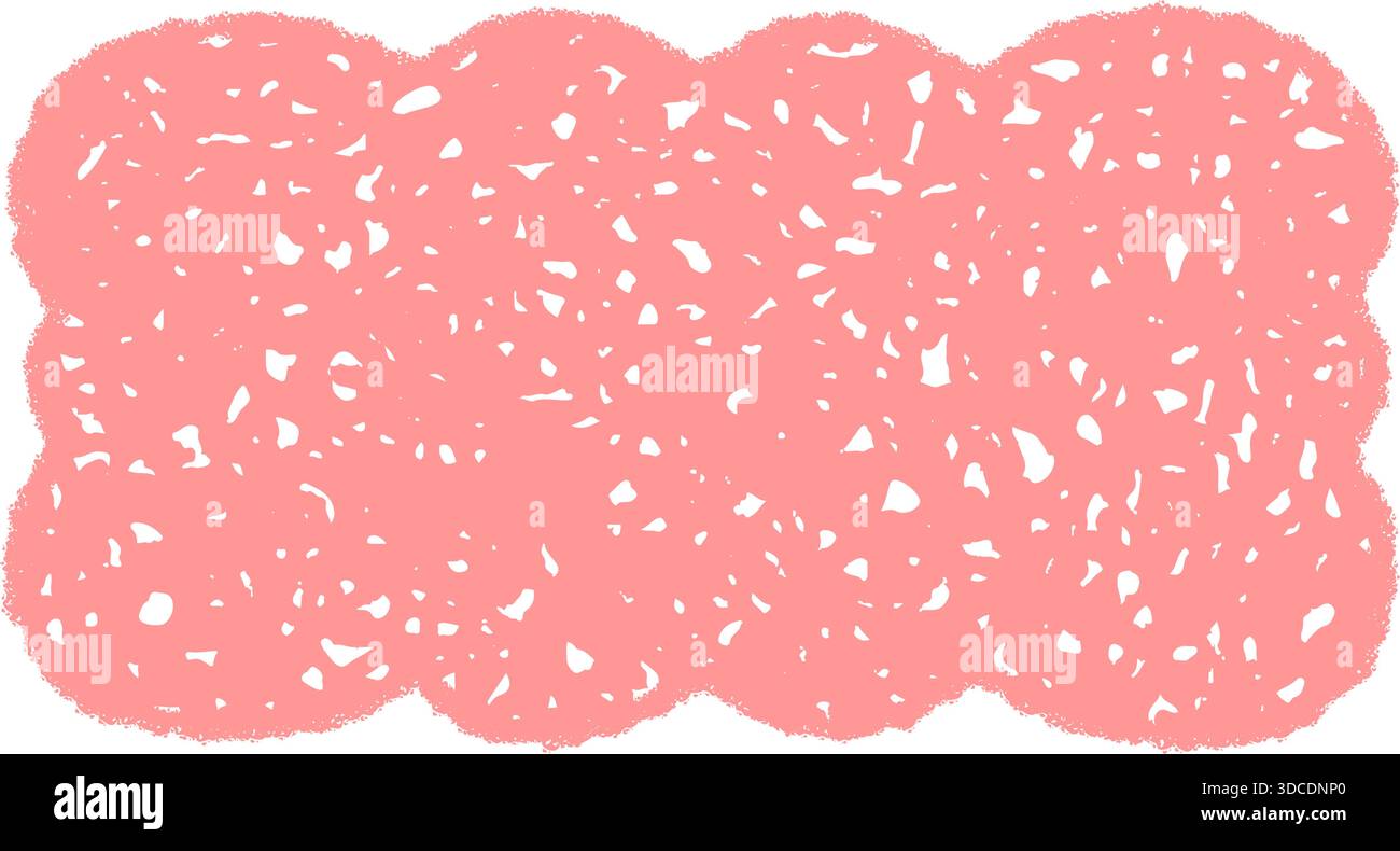 Groovy Crayon Scallop Rectangle Border Stock Vector