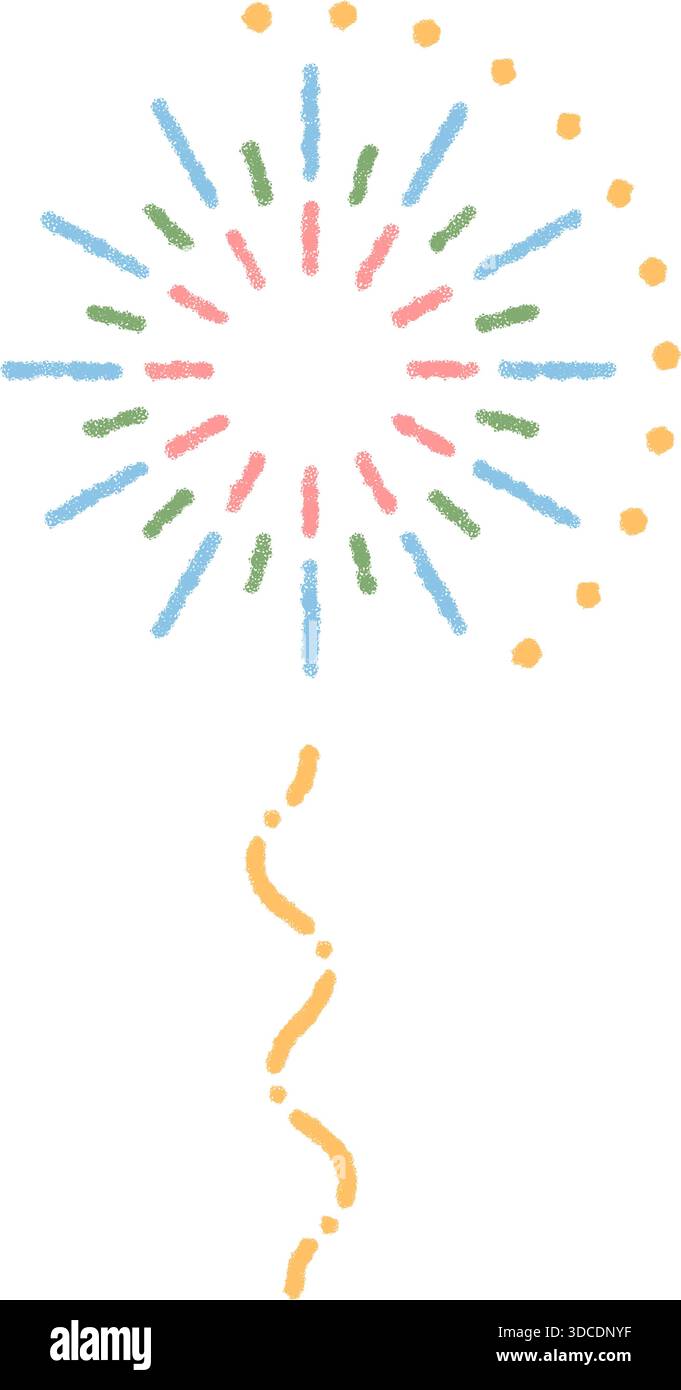 Chalk Firework Burst For Party Stock Vector