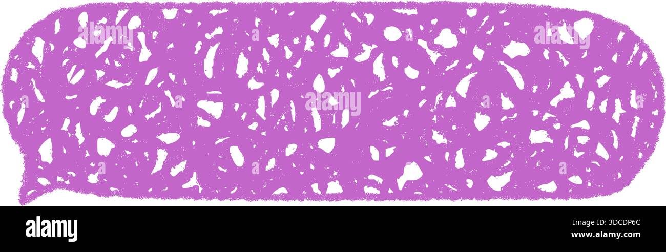 Pink Crayon Scribble Speech Bubble Rectangle Stock Vector