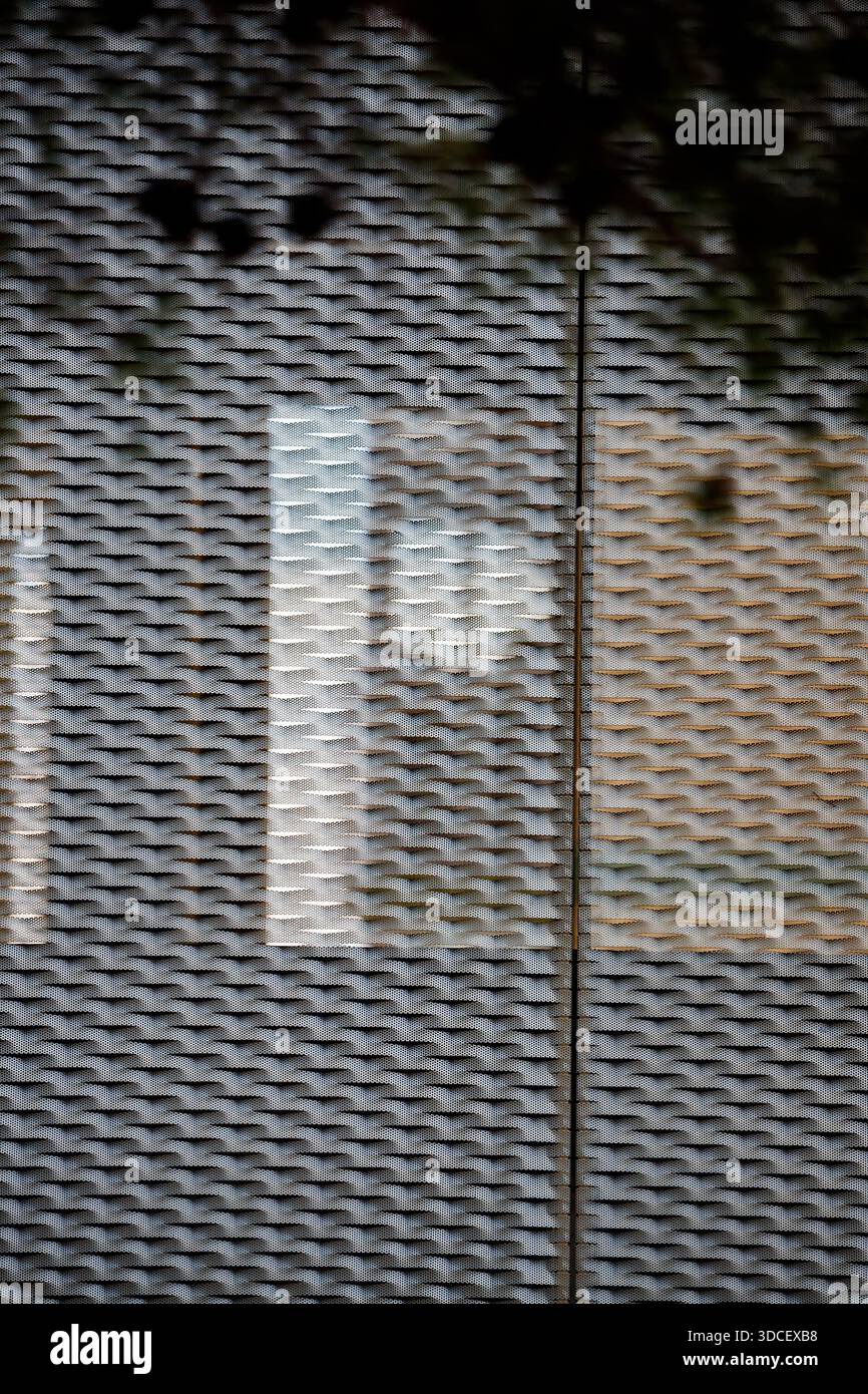 Abstract Pattern of Expanded Metal Mesh Screen Stock Photo