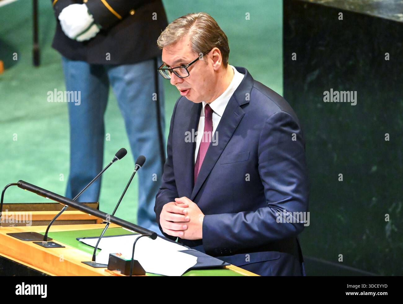 President Aleksandar Vu?i? of Serbia addresses the United Nations ...