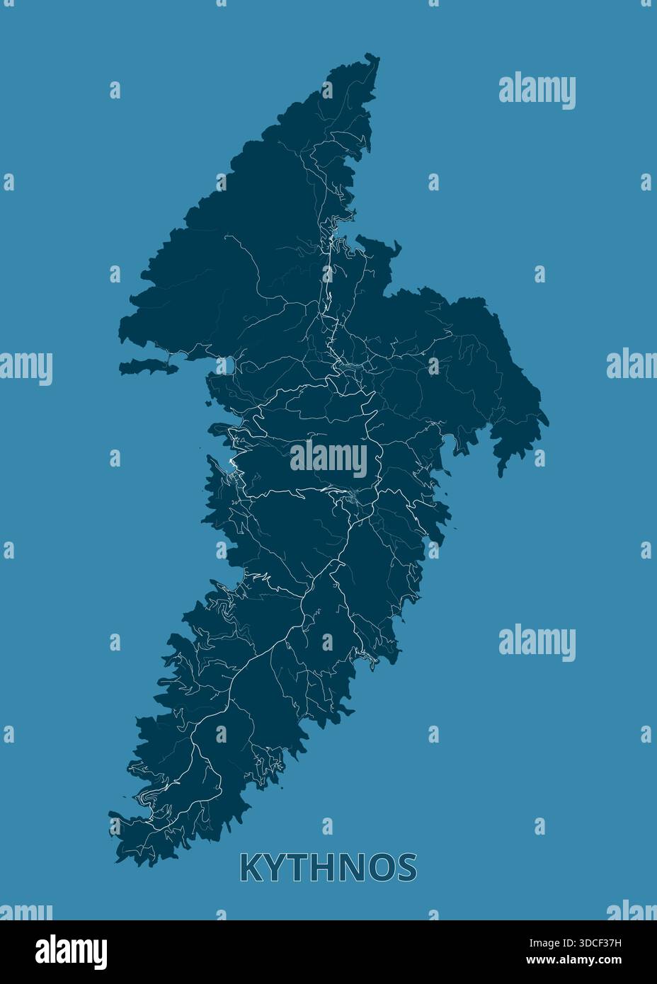 Kythnos Map Kythnos Stock Vector Images - Alamy