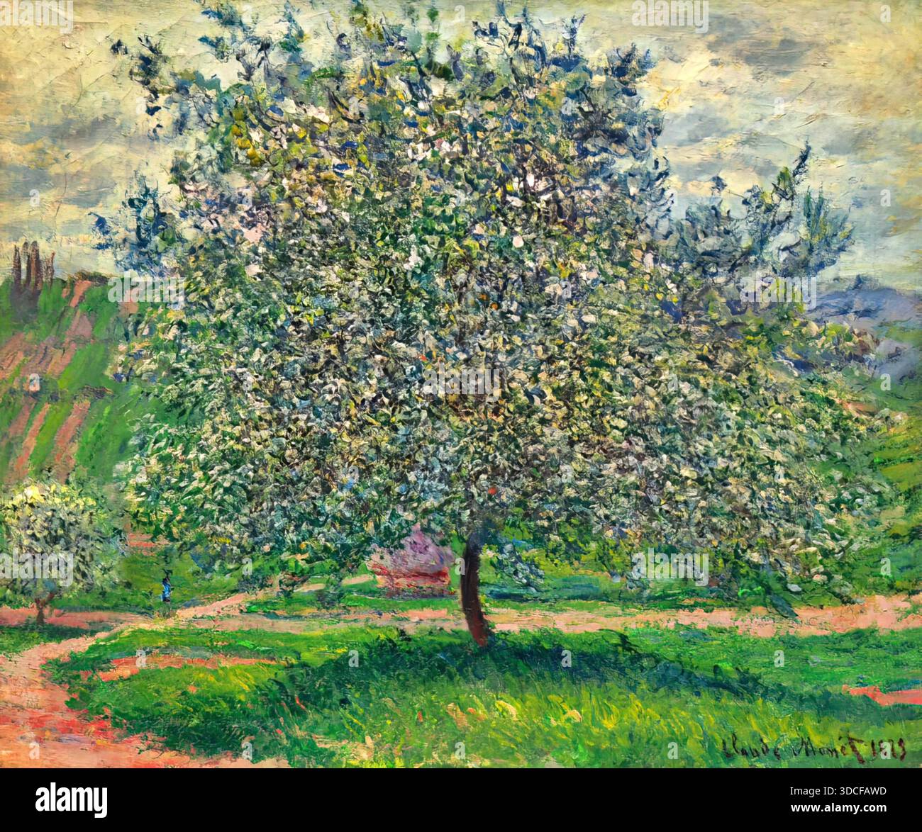 Claude monet painting apple tree hi-res stock photography and