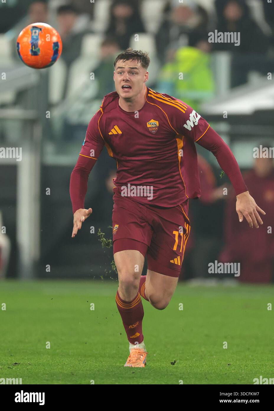 Turin, Italy, 20th December 2025. Evan Ferguson of AS Roma during the ...