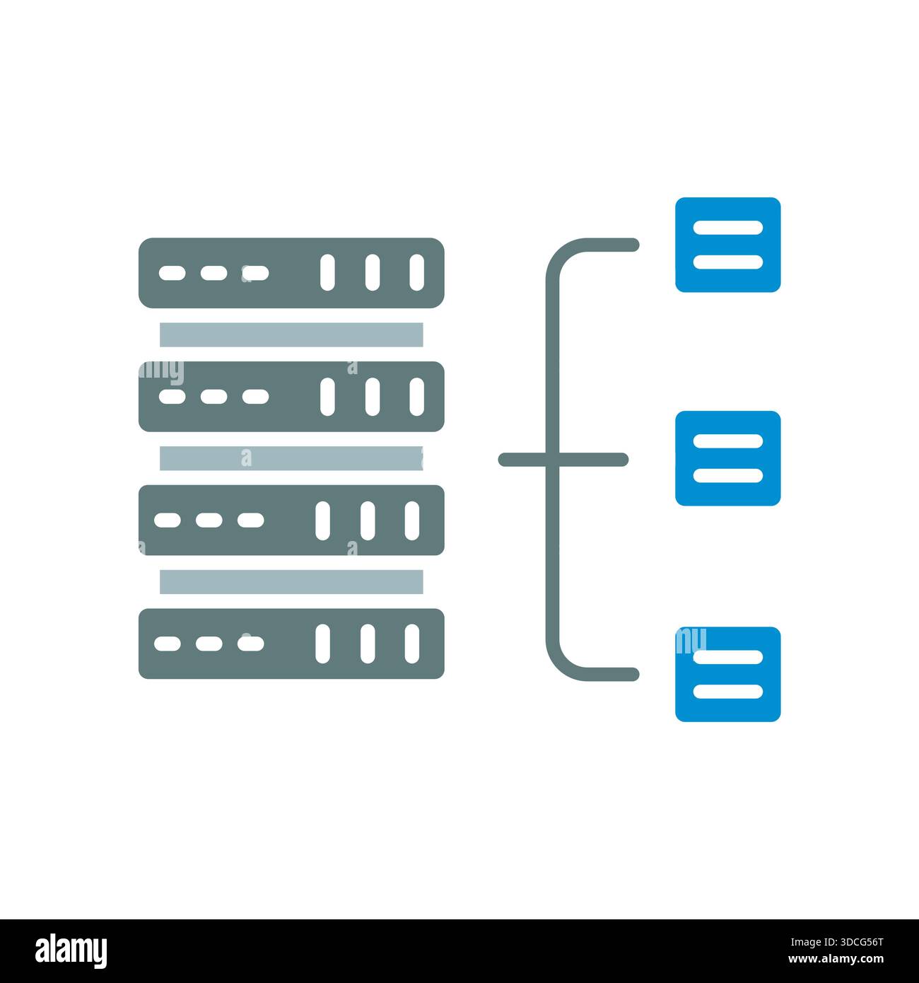 load balancing black line icon. Vector isolated element.Editable stroke Stock Vector