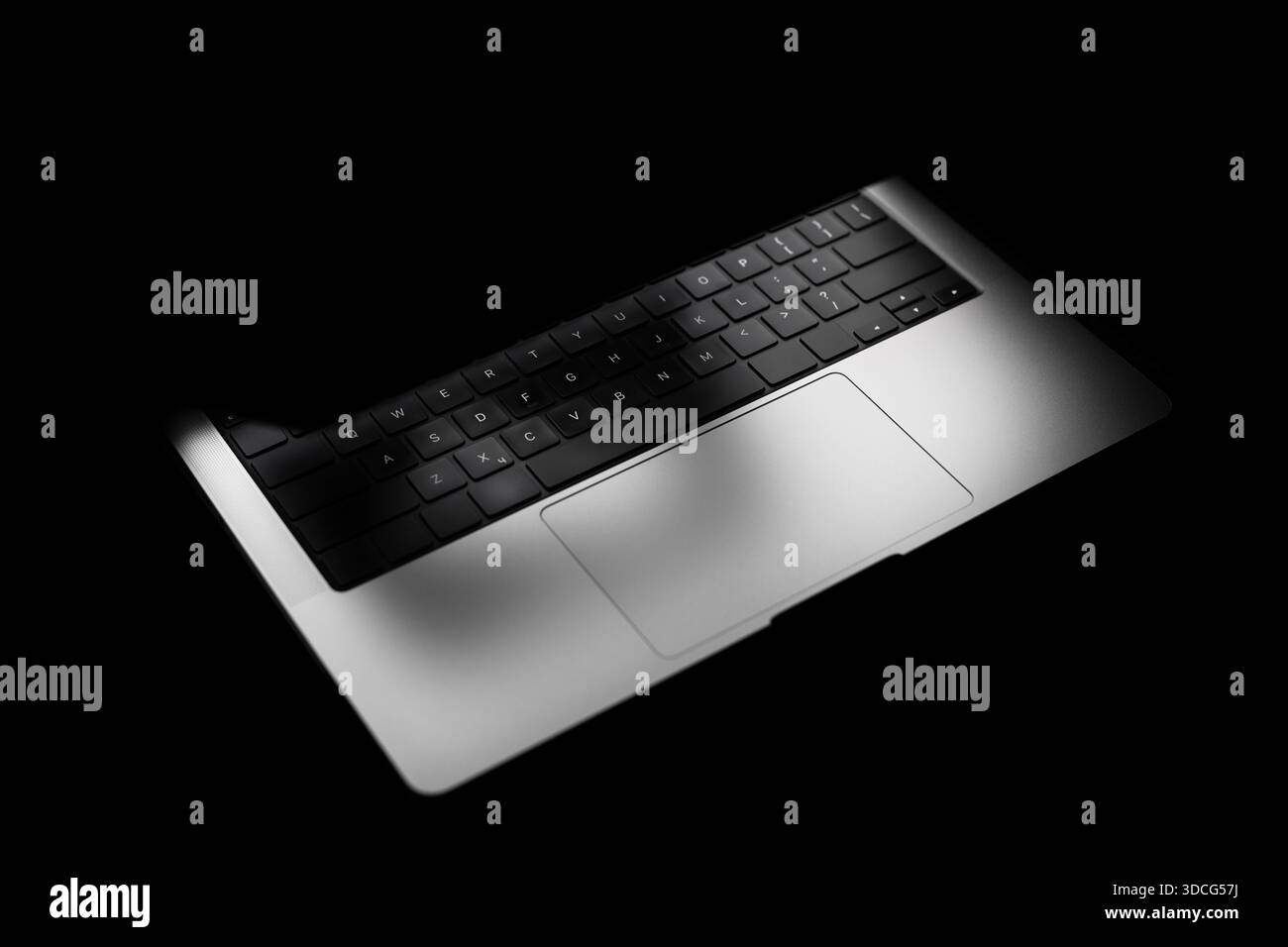 Silver color laptop black keyboard hi-res stock photography and images ...