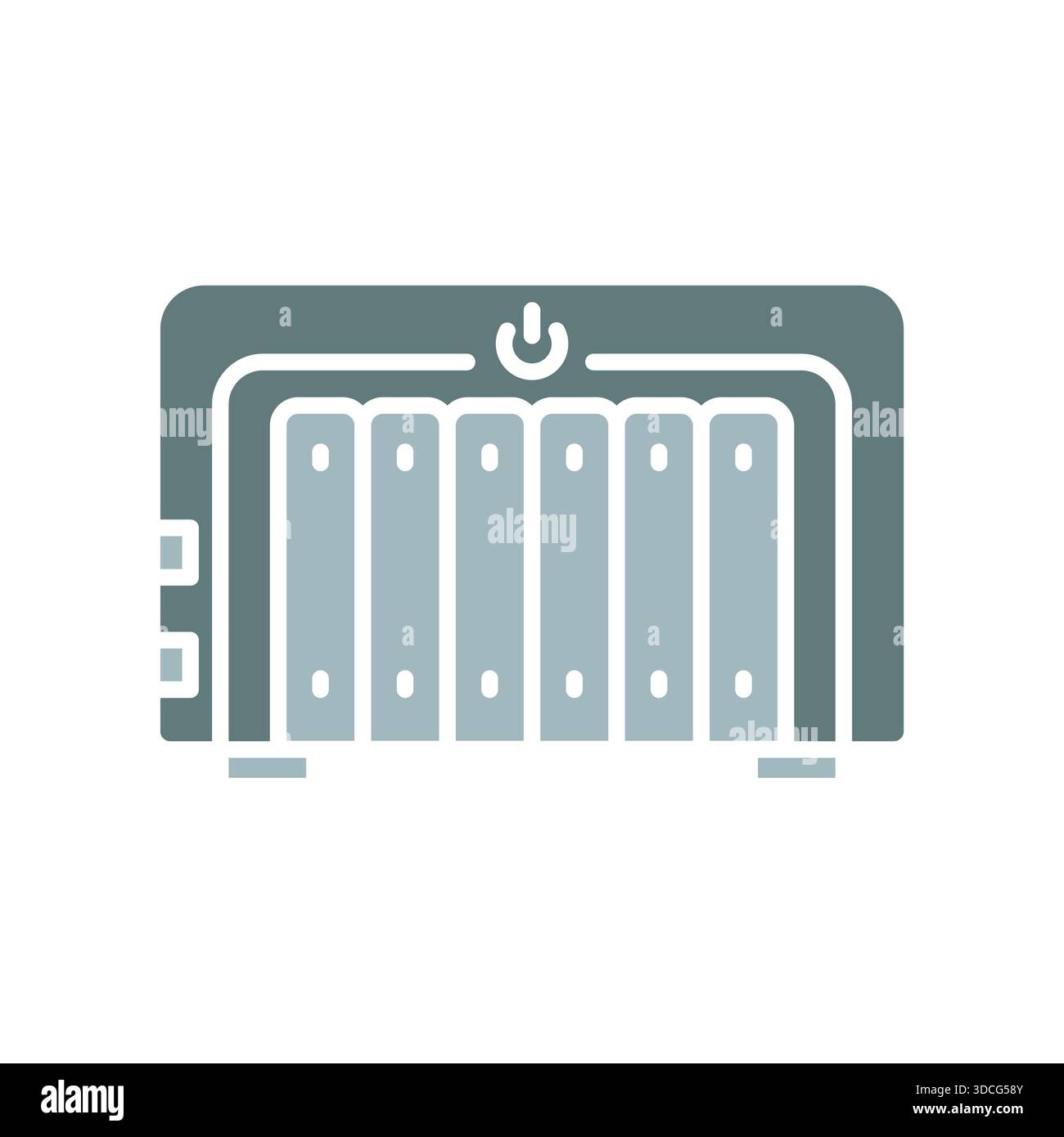 nas storage black line icon. Vector isolated element.Editable stroke Stock Vector